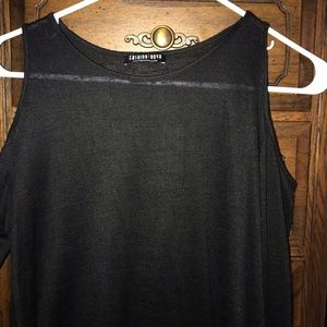 Black "Cold Shoulder" Top